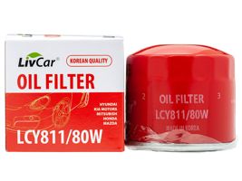 LivCar LCY811/80W Фильтр масляный OIL FILTER LCY811/80W / (C-307/C-304) HYUNDAI MITSUBISHI MAZDA